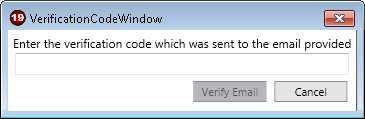 Verification Code Window