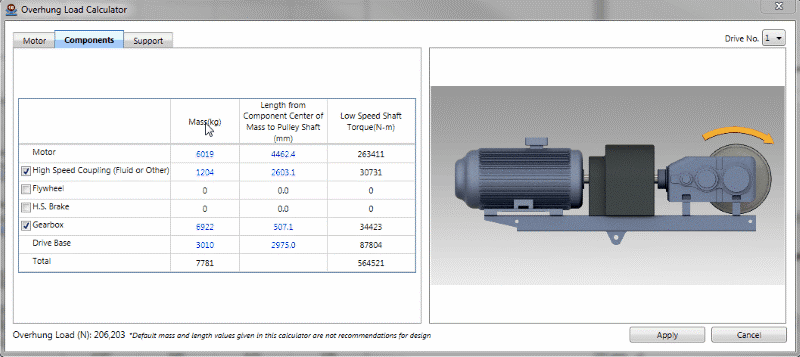OverhungLoadCalc-MotorToComponents