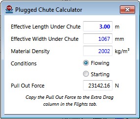 PluggedChuteCalculator
